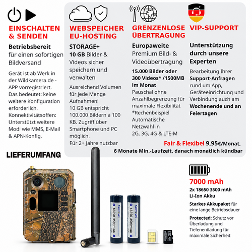 Wildkamera STREAM 4K LTE im REVIERSIM Komplettpaket