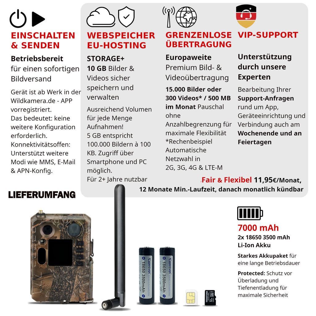 Wildkamera STREAM 4K LTE im REVIERSIM Komplettpaket
