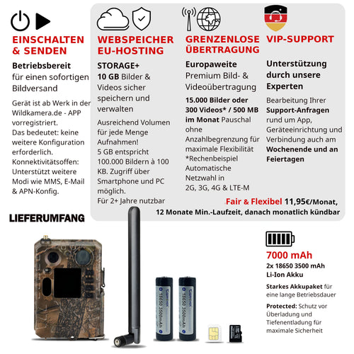 Wildkamera STREAM 4K LTE im REVIERSIM Komplettpaket